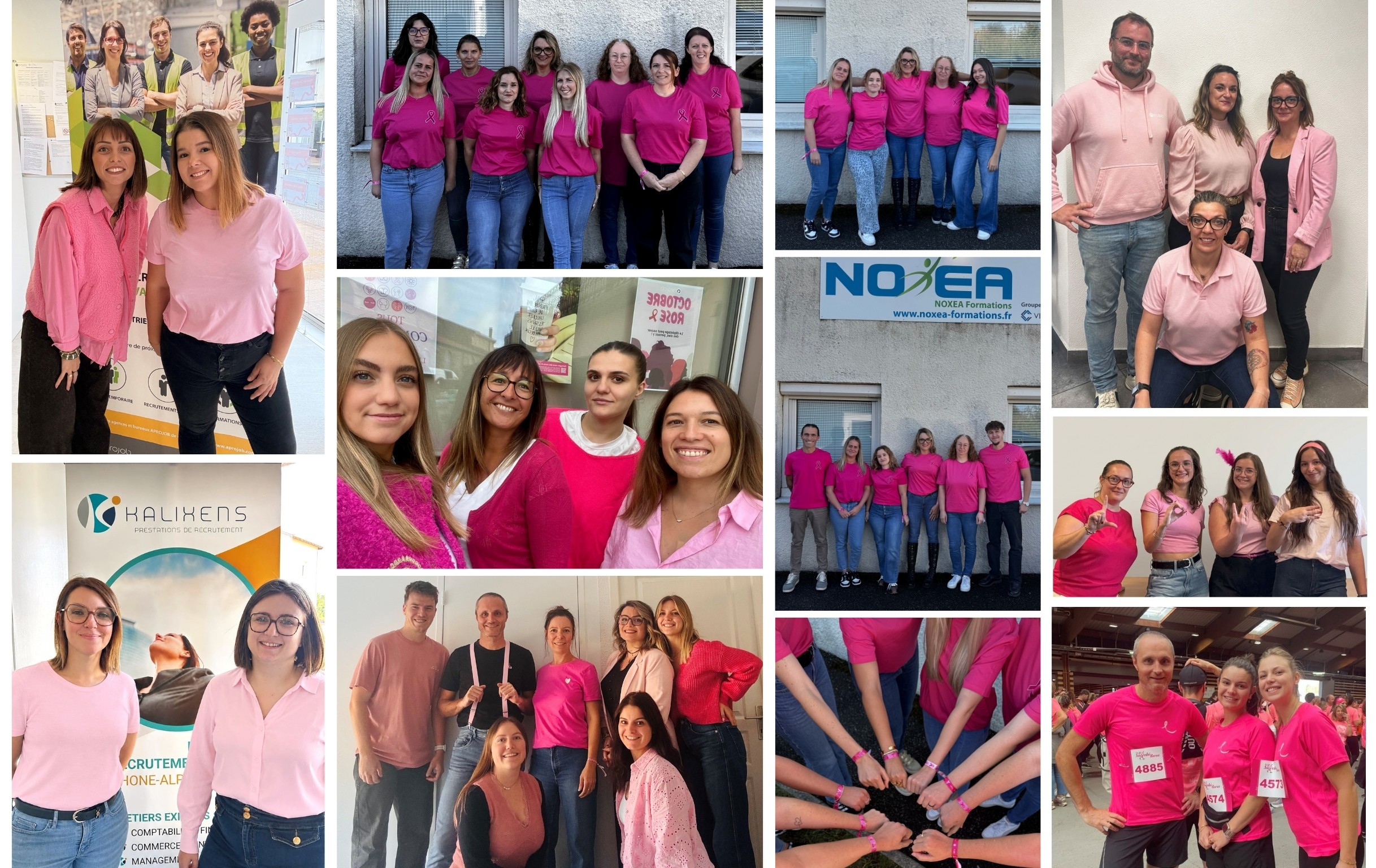 OCTOBRE ROSE : Les équipes VITALIANS, APROJOB, KALIXENS et NOXEA se mobilisent